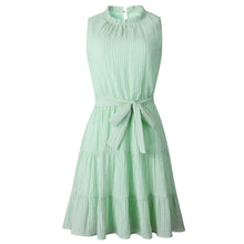 Load image into Gallery viewer, Solid Color Sleeveless Lace-Up Dress
