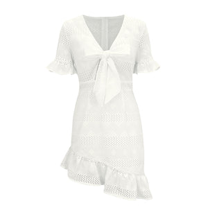 V-Neck Sexy Irregular Minni Dress