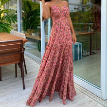 Load image into Gallery viewer, Floarl Printed Sexy Suspender Maxi Dress
