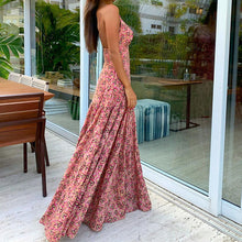 Load image into Gallery viewer, Floarl Printed Sexy Suspender Maxi Dress
