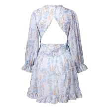 Load image into Gallery viewer, V-Neck Puff Sleeve Mini Dress
