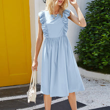 Load image into Gallery viewer, Vintage Ruffle Sleeveless Vacation Dress

