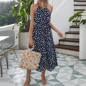 Wave Point Printed Vacation Dress