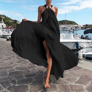 Halter Sleeveless Sling Party Maxi Dress