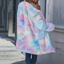 Load image into Gallery viewer, Tie-Dye Long Sleeve Plush Coat
