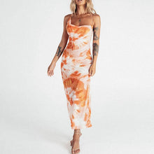 Load image into Gallery viewer, Sexy Tie Dye Backless Slim Dress
