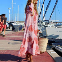 Load image into Gallery viewer, Elegant Printed Long Sleeve Maxi Dress
