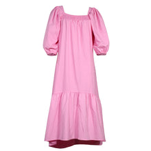 Load image into Gallery viewer, Loose Square Neck Puff Sleeve Dress
