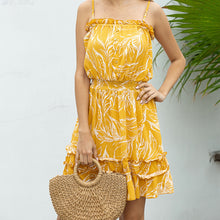 Load image into Gallery viewer, 2021 Summer Floral Sling Mini Dress

