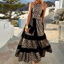 Load image into Gallery viewer, Bohemian Print Sleeveless Maxi Dress
