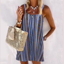Load image into Gallery viewer, Striped Halter Sling Dress
