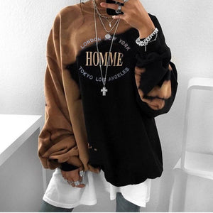 Fashion Irregular Printed Sweatshirt