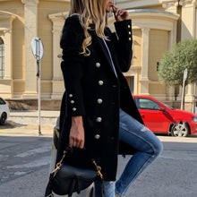 Load image into Gallery viewer, Lapel Buttoned Slim-Fit Coat
