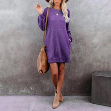 Load image into Gallery viewer, Solid Color Soft Long Sleeve Dress
