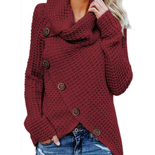 Load image into Gallery viewer, Fashion Button Turtleneck Sweater
