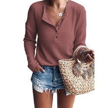 Load image into Gallery viewer, Solid Color Round neck Long Sleeve T-shirt
