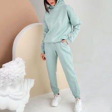 Load image into Gallery viewer, Solid Color Hooded Sweatshirt Set (Sweatshirt+Pants)
