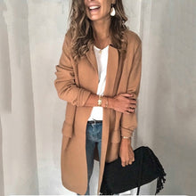 Load image into Gallery viewer, Solid Color Fake Pocket Blazer Coat
