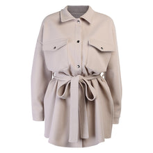 Load image into Gallery viewer, Solid Color Woolen Shirt Coat
