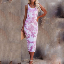 Load image into Gallery viewer, Tie Dye Casual Sleeveless Maxi Dress
