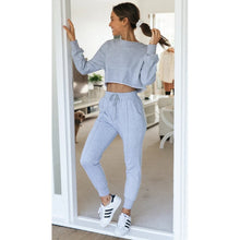Load image into Gallery viewer, Solid Color Long Sleeve Loungewear Set
