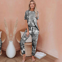 Load image into Gallery viewer, Tie-dye Drawstring Casual Look Set
