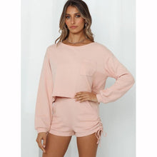 Load image into Gallery viewer, Pleated Shorts Suit Casual Look Set
