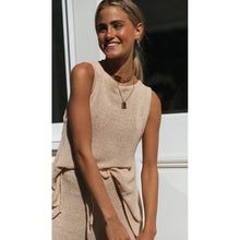 Load image into Gallery viewer, Solid Color Sleeveless Suit Set
