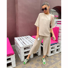 Load image into Gallery viewer, Fashion Short Sleeve Suit Casual Look Set
