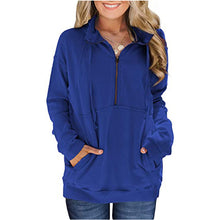 Load image into Gallery viewer, Half Zipper Solid Color Casual Sweatshirt
