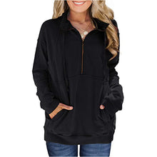 Load image into Gallery viewer, Half Zipper Solid Color Casual Sweatshirt
