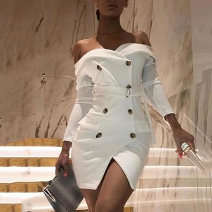 White Elegant Sexy Bodycon Dress