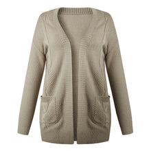 Load image into Gallery viewer, Solid Color Knitted Cardigan Sweater Coat
