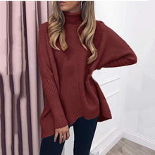 Load image into Gallery viewer, Turtleneck Pullover Bat Sleeve Sweater
