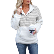 Load image into Gallery viewer, V-Neck Zipper Long Sleeve Warm Sweater Tops
