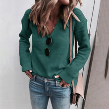 Load image into Gallery viewer, V-neck Knitted Sweater
