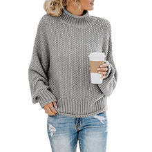 Load image into Gallery viewer, Turtleneck Pullover Loose Knit Oversized Sweater
