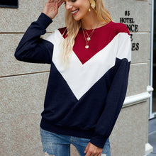 Load image into Gallery viewer, Three-color Stitching Long-sleeved Sweater
