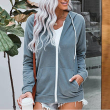 Load image into Gallery viewer, Autumn And Winter Fashion Zipper With Pocket Cardigan
