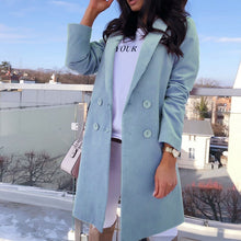 Load image into Gallery viewer, Solid Double-Breasted Slim Lapel Coat
