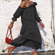Load image into Gallery viewer, Irregular One-Shoulder Maxi Dress
