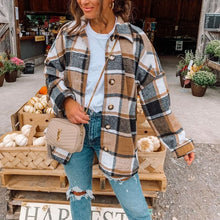 Load image into Gallery viewer, Women's Loose Plaid Shirt Cardigan Coat
