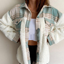 Load image into Gallery viewer, Plaid Stitching Jacket Coat
