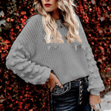 Load image into Gallery viewer, Puff Sleeve Knitted Sweater
