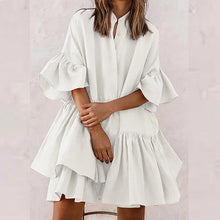 Load image into Gallery viewer, Chiffon Loose Solid Color Mini Dress
