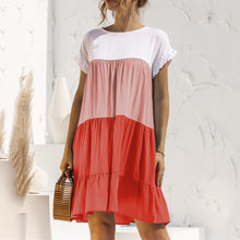 Load image into Gallery viewer, Contrasting Color Loose Dress
