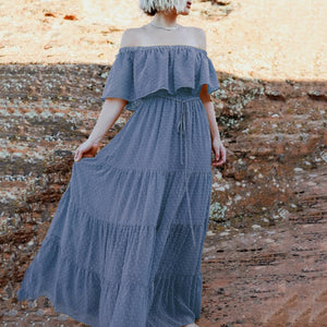 Fashion One-Shoulder Maxi Dress