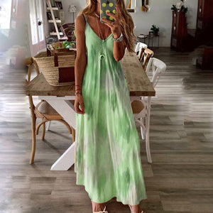Sling Tie-Dye Maxi Dress