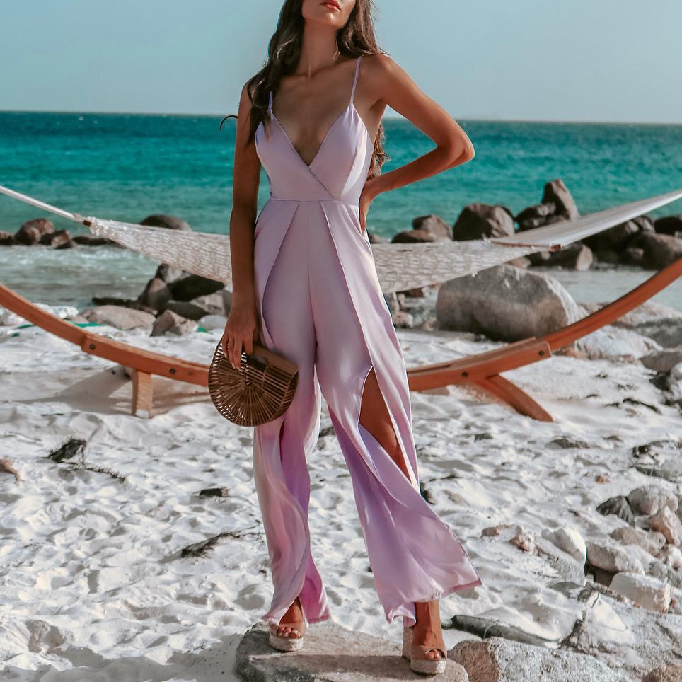 Sexy V Neck Suspender Jumpsuit