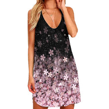 Load image into Gallery viewer, Sexy Printed Hollow Halterneck Mini Dress
